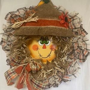 Scarecrow fall wreath